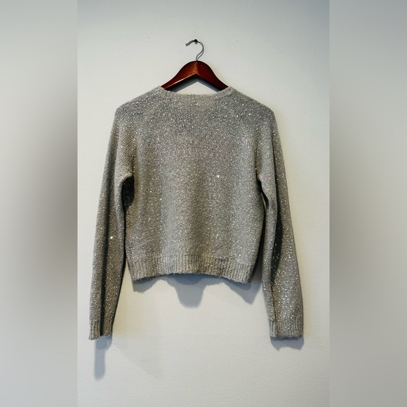 ATM ANTHONY THOMAS MELILLO Sequin Wool bland long sleeve sweater - Picture 4 of 9